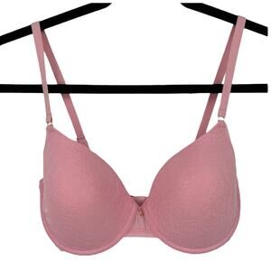 Natori Bra 136059 Sheer Jacquard full fit contour underwire pink size 32D